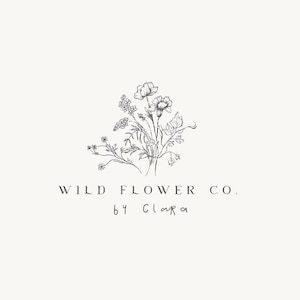 logotipo de flor selvagem, design de logotipo de flor, logotipo pré-fabricado, logotipo botânico, logotipo de marca, logotipo de joalheria, logotipo desenhado à mão, logotipo de fotografia, boutique