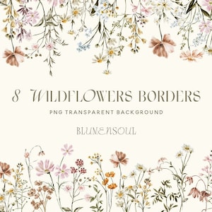 wilde bloemen clipart, bloemen clipart, wilde bloemen png, weidebloemen, commercieel gebruik, wilde bloemen boeket, babyshower, aquarel kleine bloemen
