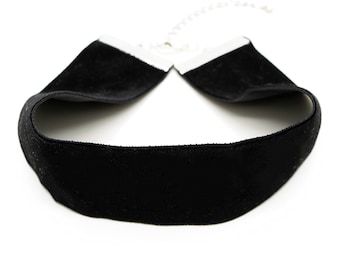 Gargantilla gruesa de terciopelo negro: estilo bohemio