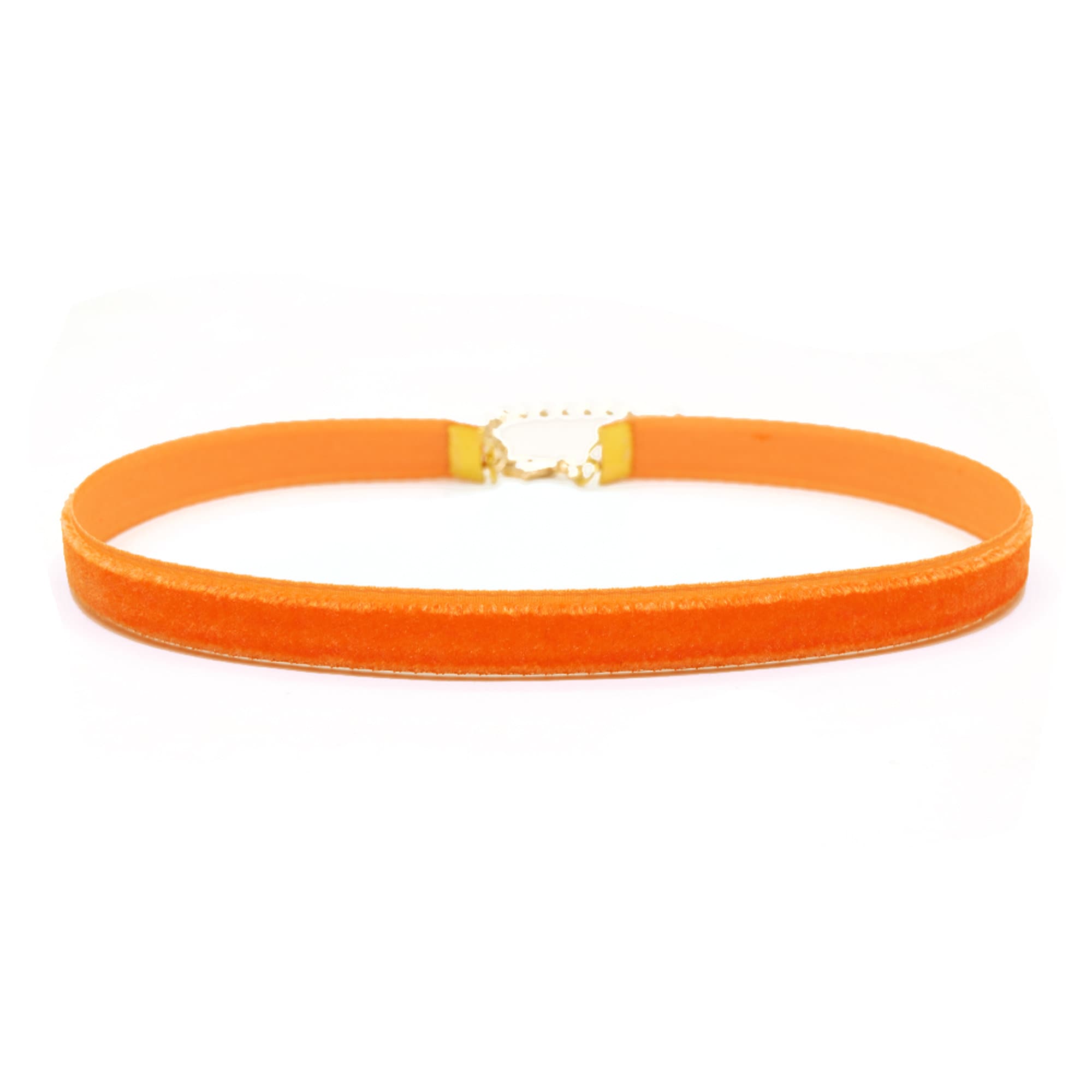 Triple Velvet Choker Necklace Velvet Choker Orange Choker Necklace
