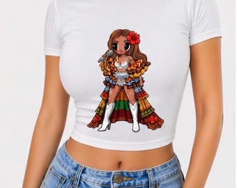 Karol G Inspired Mexico Shirt, Bichota Latina Tee, Tropicoqueta Outfit, Mexican Pride Crop Top, Mañana Será Bonito Aesthetic