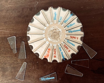 Roll Initiative Tracking wheel -   Laser cut file. 3mm, 1/8 inch SVG, PDF