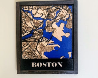 Boston Laser Cut Map File SVG, PDF