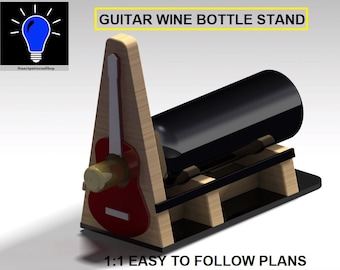 Guitar wine bottle stand plans