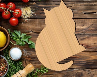 Cat Chopping Board Digital Template Unique DIY Kitchen décor plus SVG and DXF files