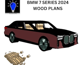 BMW 7 series 750 2024 model DIY wood plans plus dxf and SVG files laser cut cnc