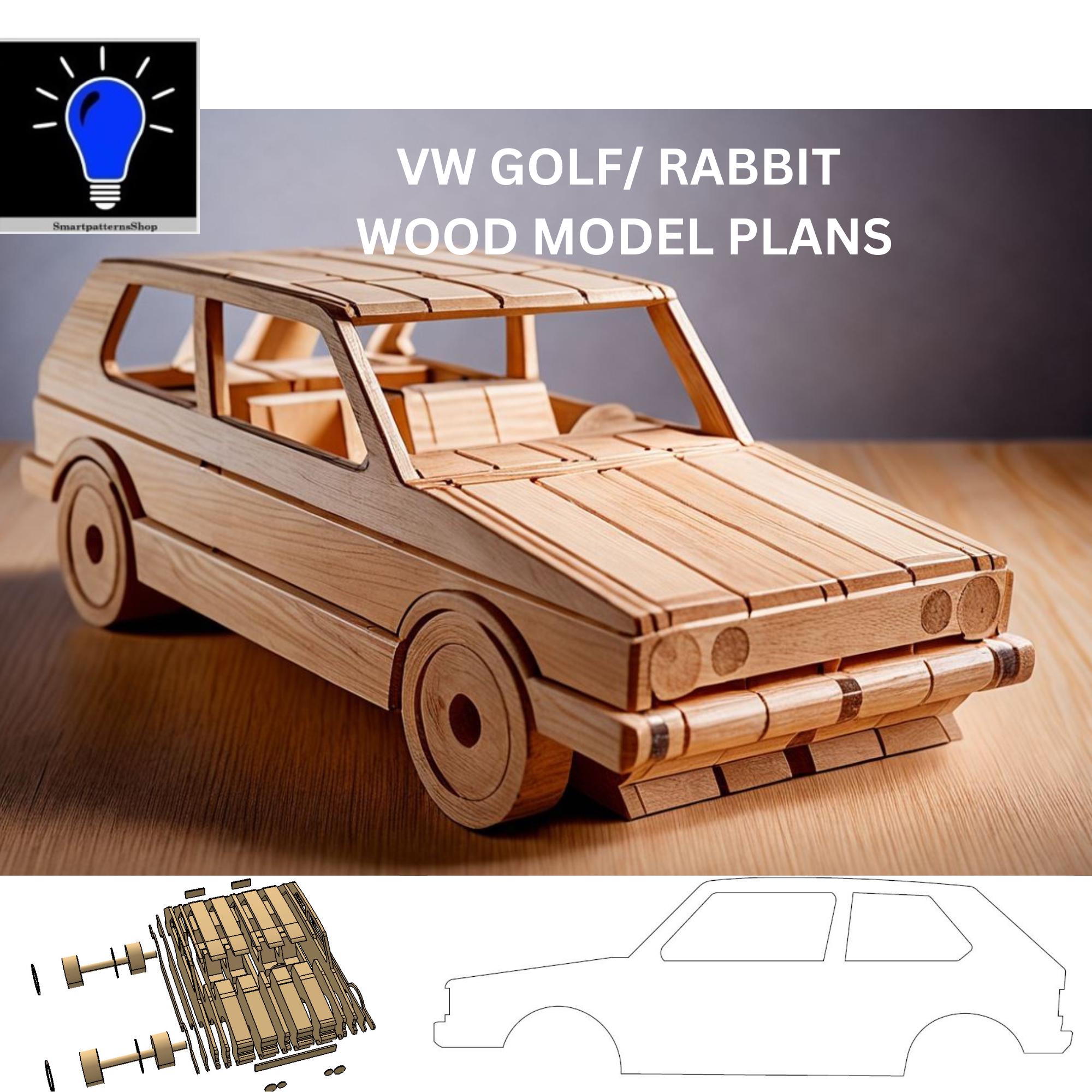 VW Golf Rabbit Wood Plans Plus DXF and SVG Files Laser Cut Cnc - Etsy