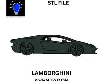 Lamborghini Aventador 3D Print DIGITAL STL FILE