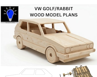 VW Golf Rabbit wood plans plus DXF and SVG files laser cut cnc
