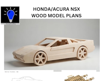 Acura Honda NSX DIY wood model plans plus dxf and SVG files laser cut cnc