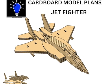 Jet Fighter cardboard plans DIY model print and build it yourself