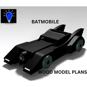 BATMOBILE easy to follow wood plans plus DXF and SVG files laser cut cnc