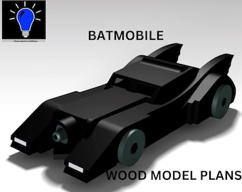 BATMOBILE easy to follow wood plans plus DXF and SVG files laser cut cnc