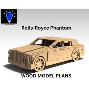 Rolls-Royce Phantom DIY wood plans  plus dxf and SVG files laser cut cnc