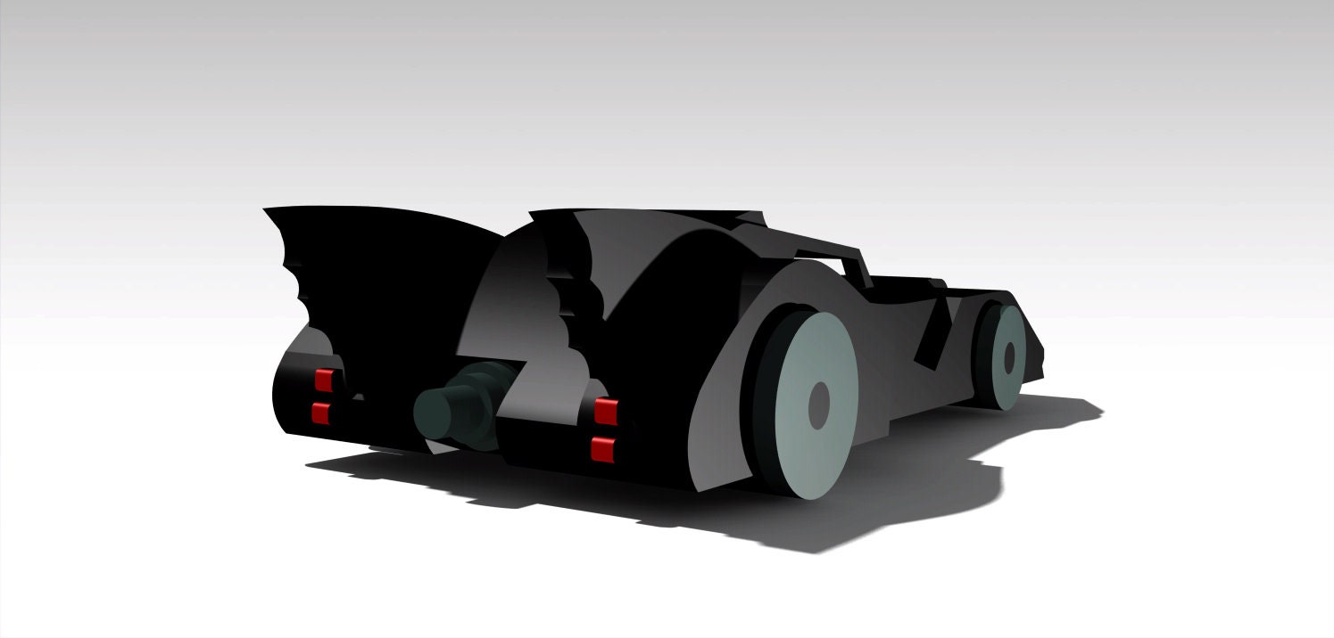 Simple Batmobile BATMOBILE Easy to Follow Wood Plans Plus DXF and SVG Files - Etsy