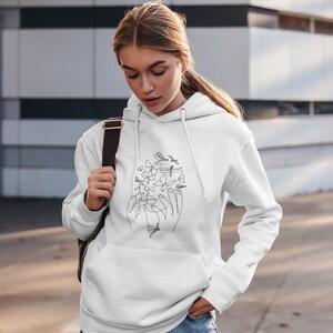 Minimalist Woman Outline Hoodie