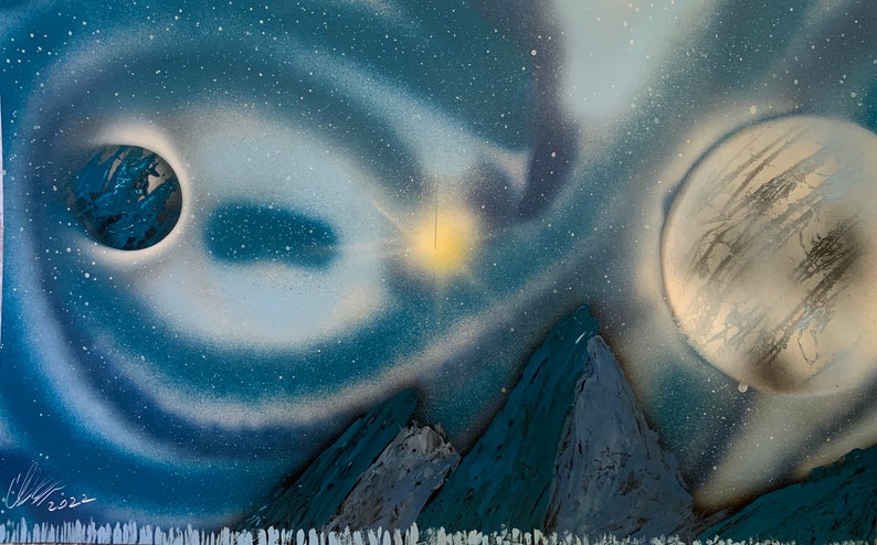 Blue Cosmic Swirl - Etsy