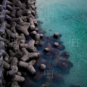 Okinawa Tetrapods Japan Print, Japanese Wall Art, Travel Print, Okinawa Japan Wall Art