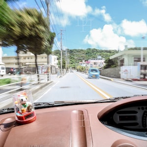 Okinawa Car Print, Japanese Wall Art, Travel Print, Okinawa Japan Wall Art