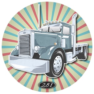 Pete 281 Needlenose Classic Semi Truck | Trucker T-Shirt / Hoodie | Vintage Rigs Collection #53