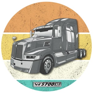 Trucker T-Shirt / Hoodie | W Star 5700XE Classic Semi Truck | Vintage Rigs Kollektion #1