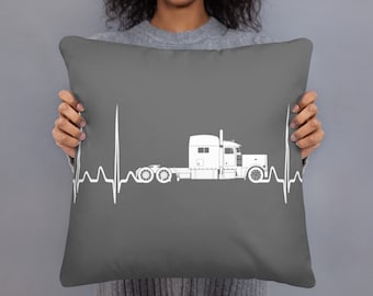 Peterbilt 379 Heartbeat Trucker Pillow