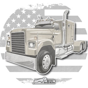 DDG Big Horn Classic Semi Truck | Trucker T-Shirt / Hoodie | Vintage Rigs Collection #40