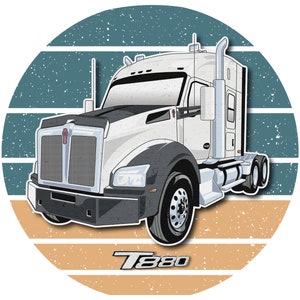 KW T880 Classic Semi Truck | Trucker T-Shirt / Hoodie | Vintage Rigs Collection #5
