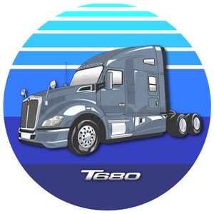 Trucker T-Shirt / Hoodie | KW T680 Classic Semi Truck | Vintage Rigs Collection #8