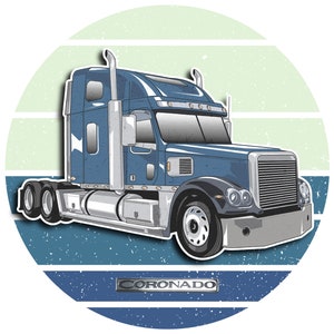 Frt-Liner Coronado Classic Semi Truck | Trucker T-Shirt / Hoodie | Vintage Rigs Kollektion #20