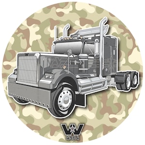 W Star 4964 Classic Semi Truck | Trucker T-Shirt / Hoodie | Vintage Rigs Collection #32