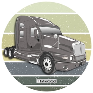 KW T2000 Classic Semi Truck | Trucker T-Shirt / Hoodie | Vintage Rigs Collection #21