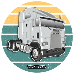 Trucker T-Shirt / Hoodie | Frt-Liner Cabover FLA 104 Semi Truck | Vintage Rigs Collection #26
