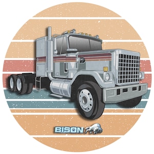Chevy Bison Classic Semi Truck | Trucker T-Shirt / Hoodie | Vintage Rigs Collection #31