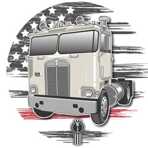 KW Cabover K100 Classic Semi Truck | Trucker T-Shirt / Hoodie | Vintage Rigs Collection #42