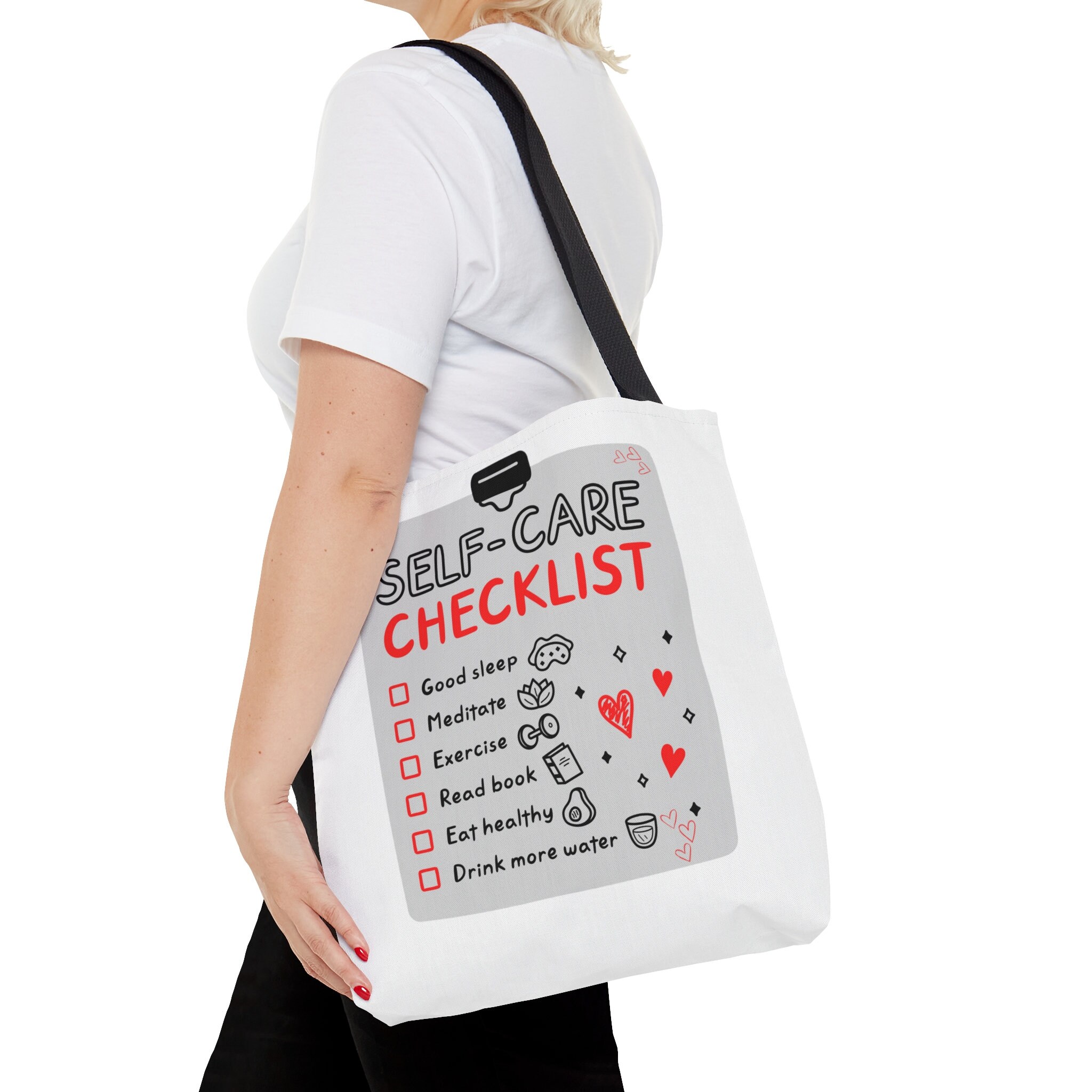 Self Care Checklist Tote Bag Self Care Bag Birthday Gift Etsy Australia
