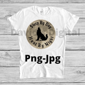 Wolf silhouette Howling Moon Instant download PNG JPG