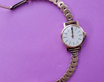 Vintage Womans Longines Watch 375 Gold Band 14k watch case