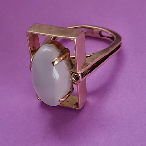 14K Mid Century Modern Ring Size 5