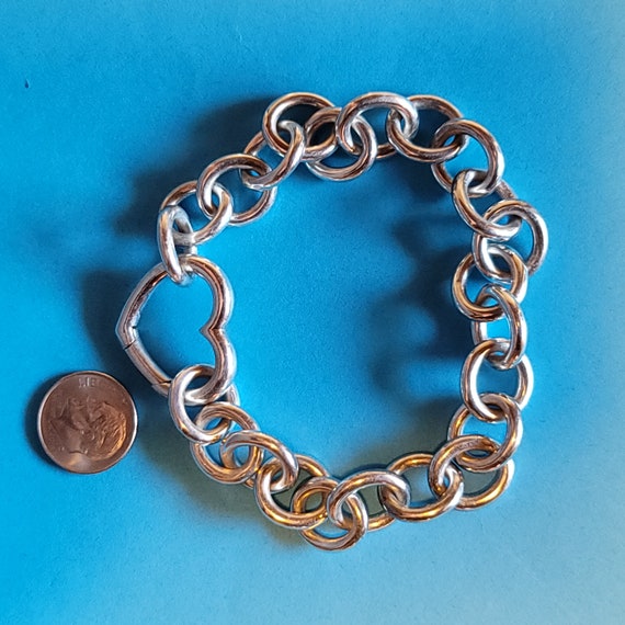 Tiffany & Co Heart Clasp Silver Bracelet 9