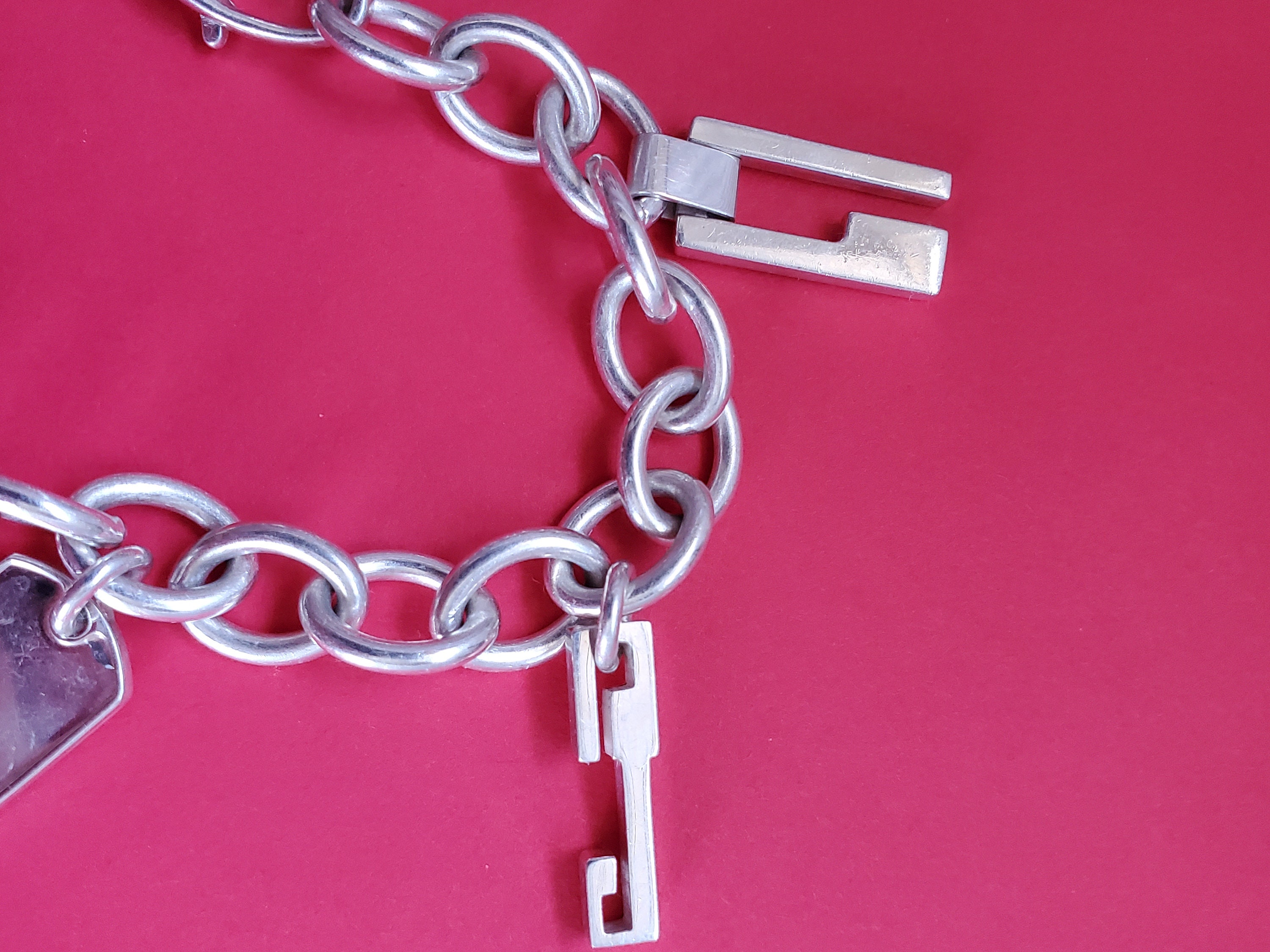 Gucci Dog Tag Silver 5 Charm Bracelet Rare - Etsy