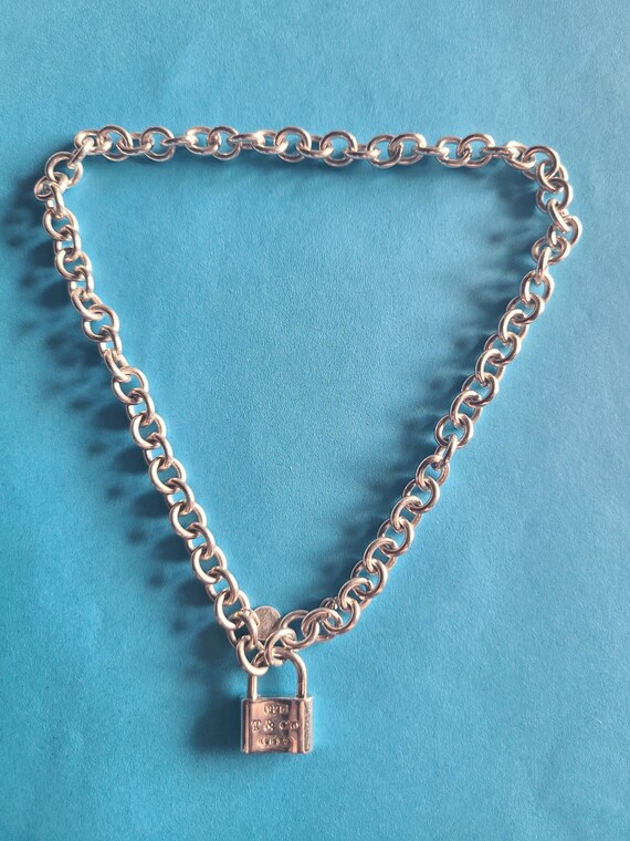 Tiffany and Company 1837 Padlock Chain Necklace Silver 925 - Etsy