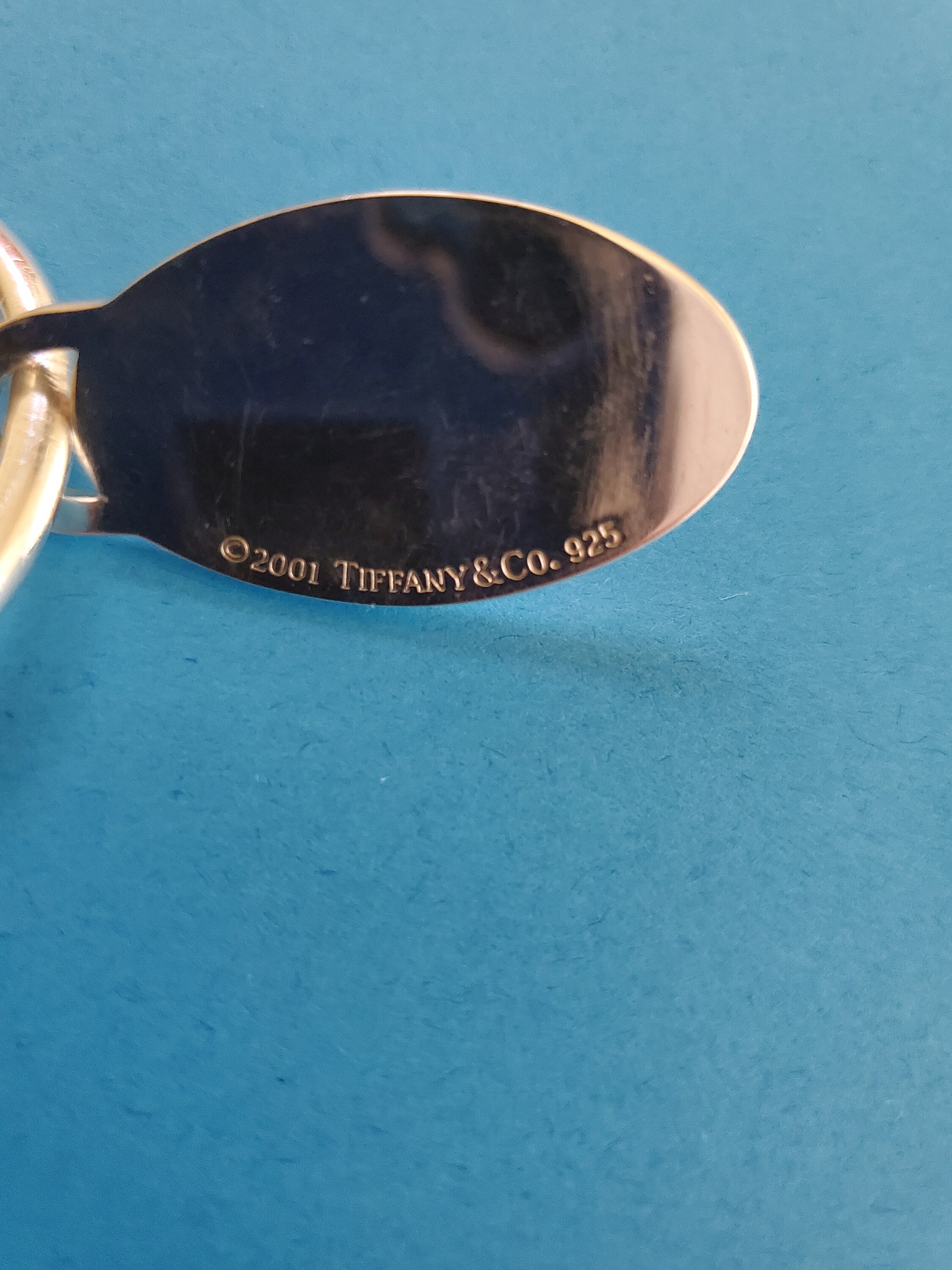 Tiffany & Co. Cushion Tag Key Ring in Sterling Silver