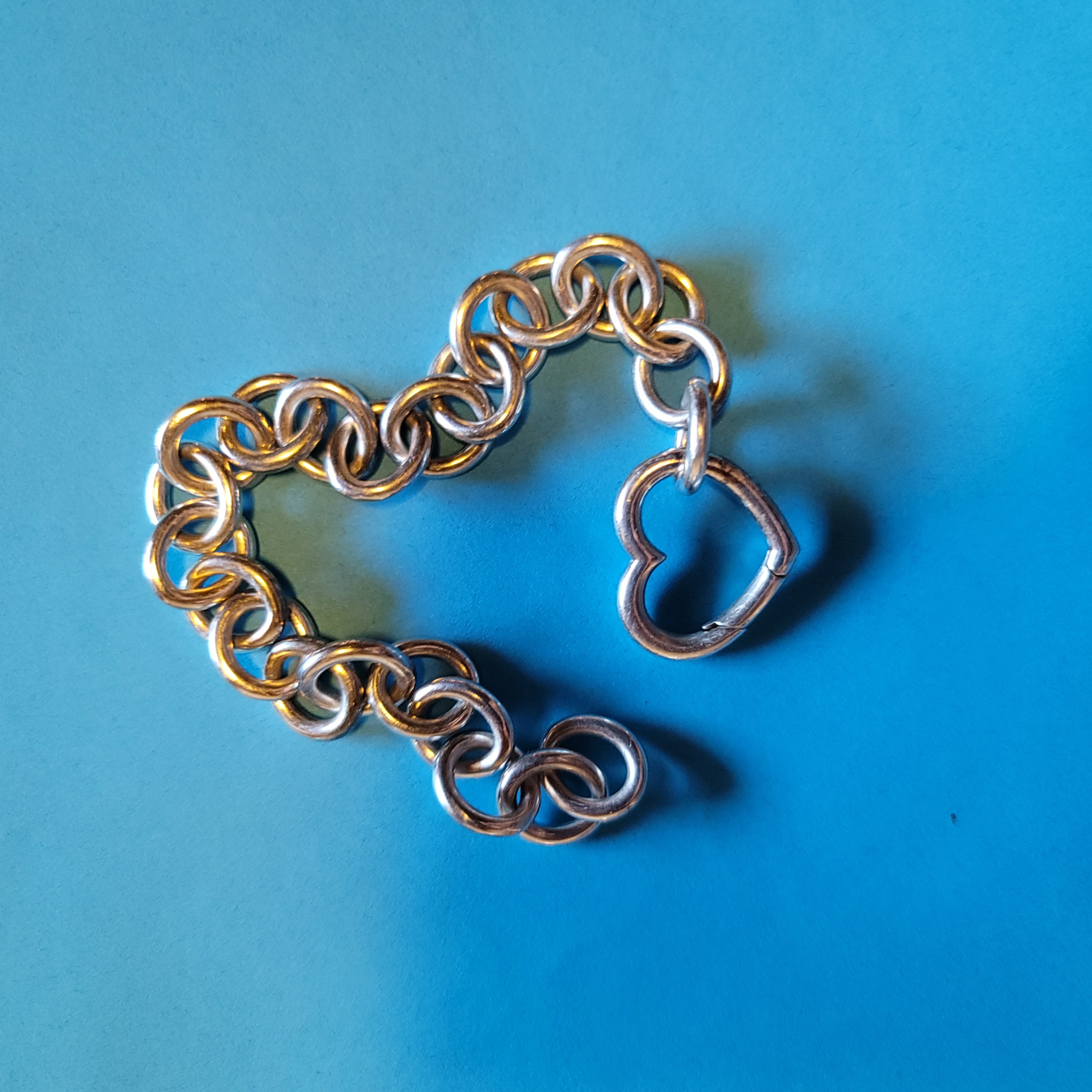 Tiffany & Co Heart Clasp Silver Bracelet 9