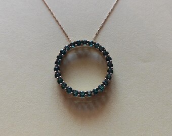 10K Gold Circle Pendant Necklace 2.6 grams 17 Inch