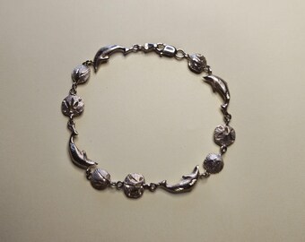 14K Sea Theme Beach 585 Gold Bracelet 6.5 Gram 7.5 Inch