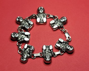 Sterling Silver Carol Felley Storyteller Chain Link 21mm 7.25 Inch Bracelet 32.8 gram