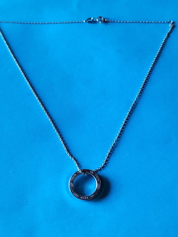 Tiffany Co. 1837 Round Sterling Silver Circle Neck