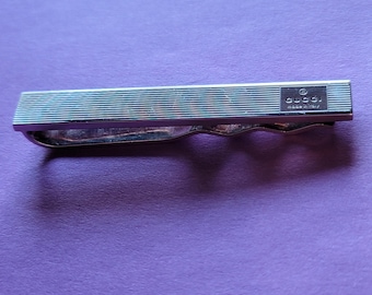 Vintage Gucci Sterling Silver Tie Clasp 18.6 gram 9.25