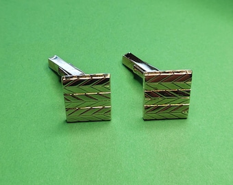 14K German Gold Cufflinks 585 Modern 9.6 Grams